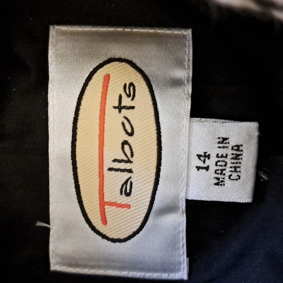 Talbots heavy blazer houndstooth black and cream size 14 not wool blend - Picture 4 of 7